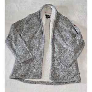 Canada Weather Gear women's Large Sherpa-lined sweater fleece cardigan